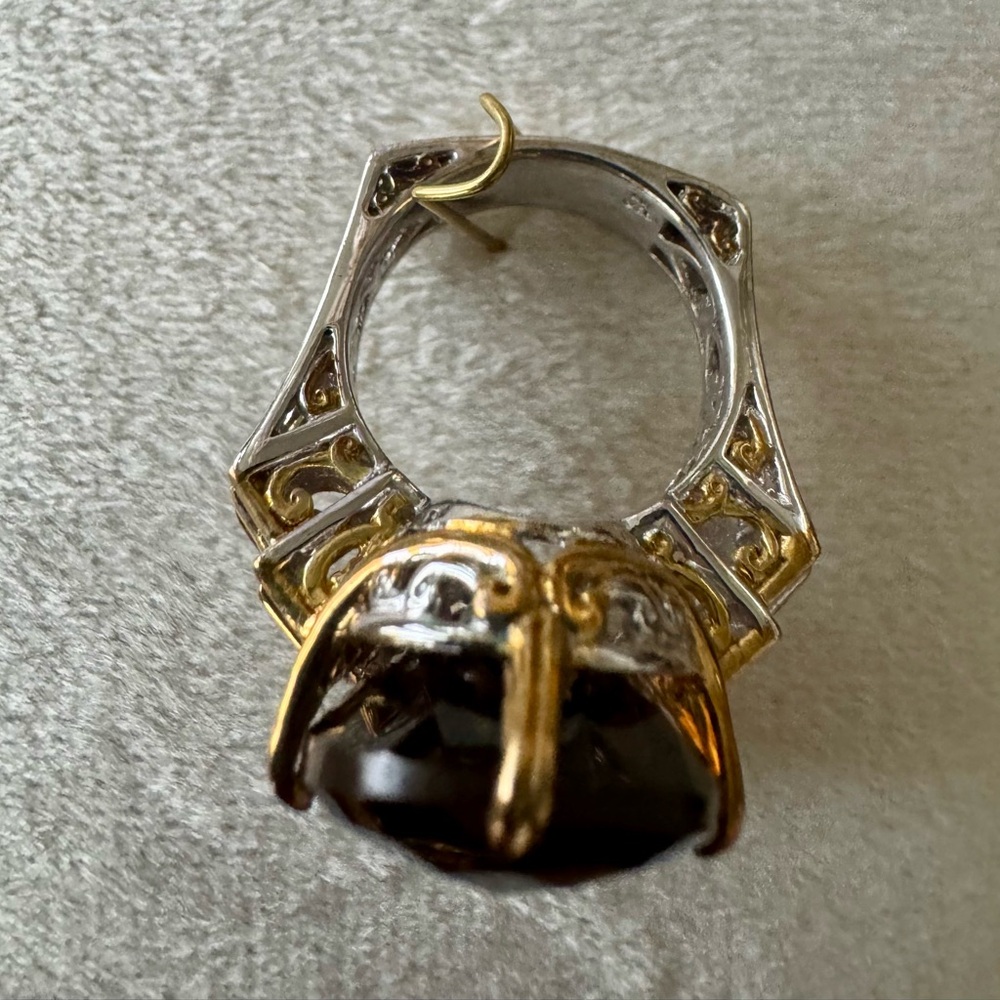 Michael Valitutti Gems En Vogue 24k Gold Over Silver Smokey Quartz N Citrine - 7 - Picture 4 of 13